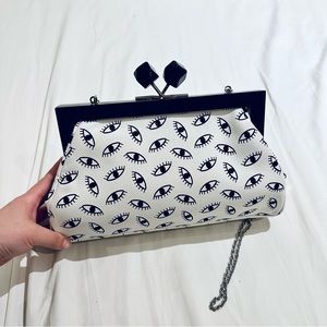 [SOLD] Three-way Eye Print Dumpling Bag, Kawaii Harajuku Alt Style